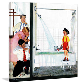 "Bath" Painting Print on Canvas by Curtis
