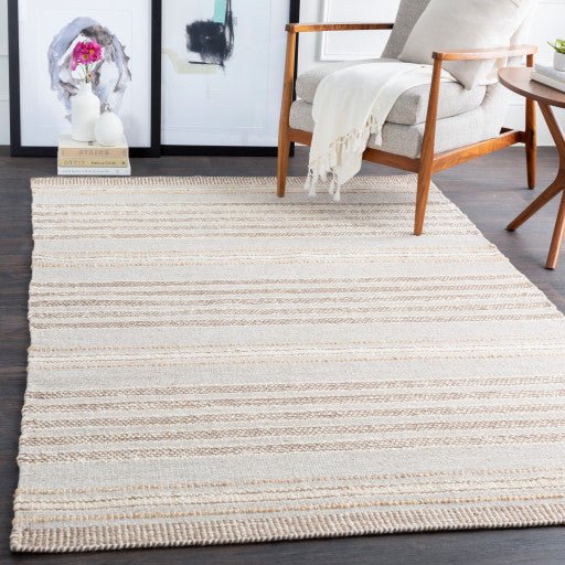 Surya Thebes THB-1000 8'x10' Rug, Taupe/Cream/Dark Brown/Wheat