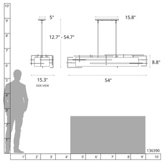 Etch Pendant, Bronze, Natural Anna Shade, Standard Height