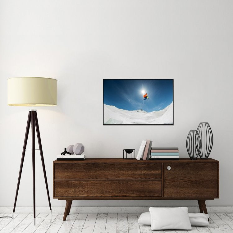 "Backcountry Kicker Locals Only" Framed Canvas Giclee by Eric Verbiest, 37x24"