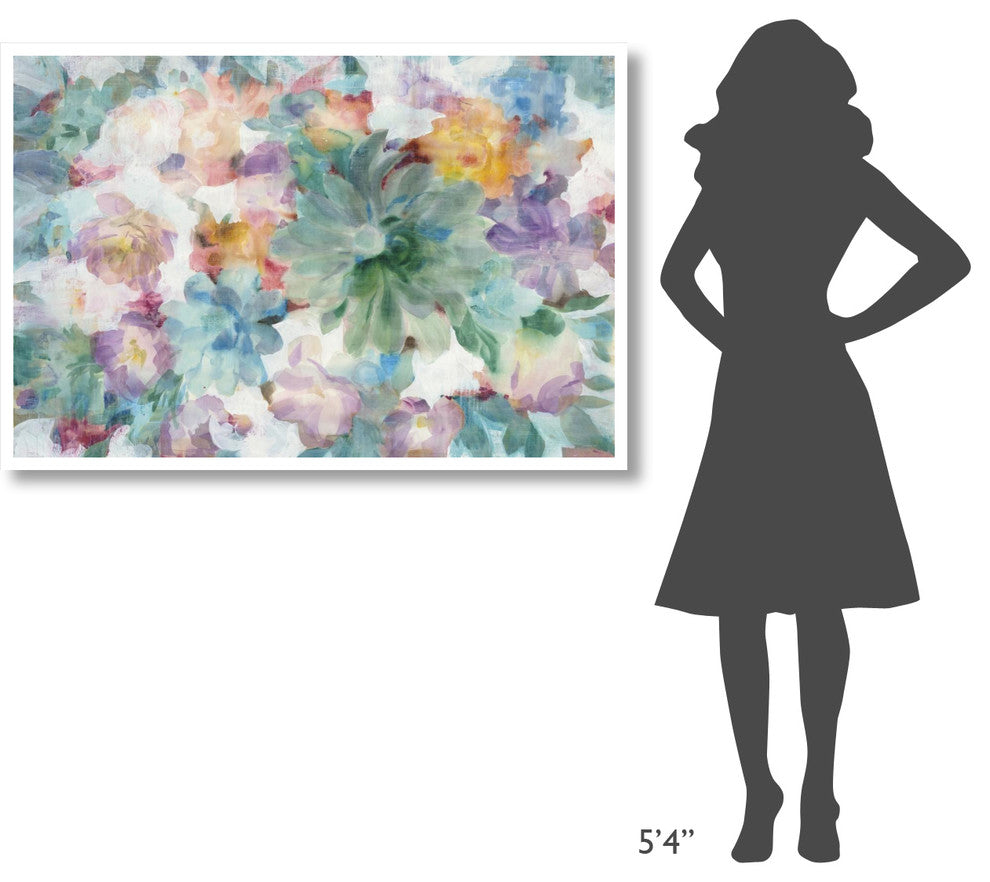 "Succulent Florals" Digital Paper Print by Danhui Nai, 50"x34"