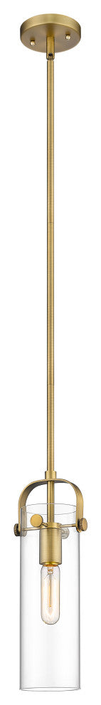 Innovations Lighting 423-1S-BB-4CL Pilaster 1 Light 25" Mini Pendant