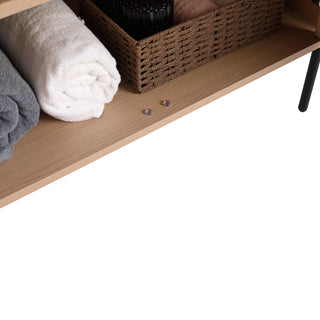 Fine Fixtures Crownpoint Bathroom Vanity, White Oak, 30", White