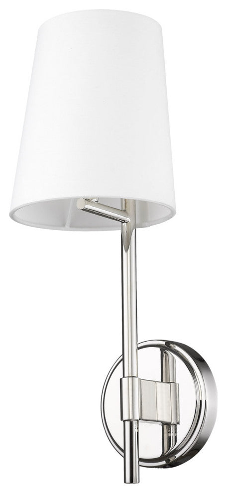 Zlite 816-1S-PN 1-Light Wall Sconce, White