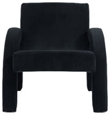 Corduroy Fabric Upholstered Accent Chair, Black