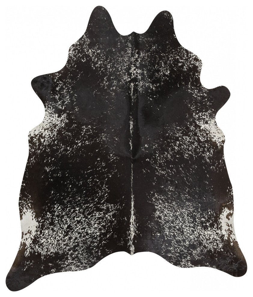 Black Salt and Pepper Cowhide Rug
