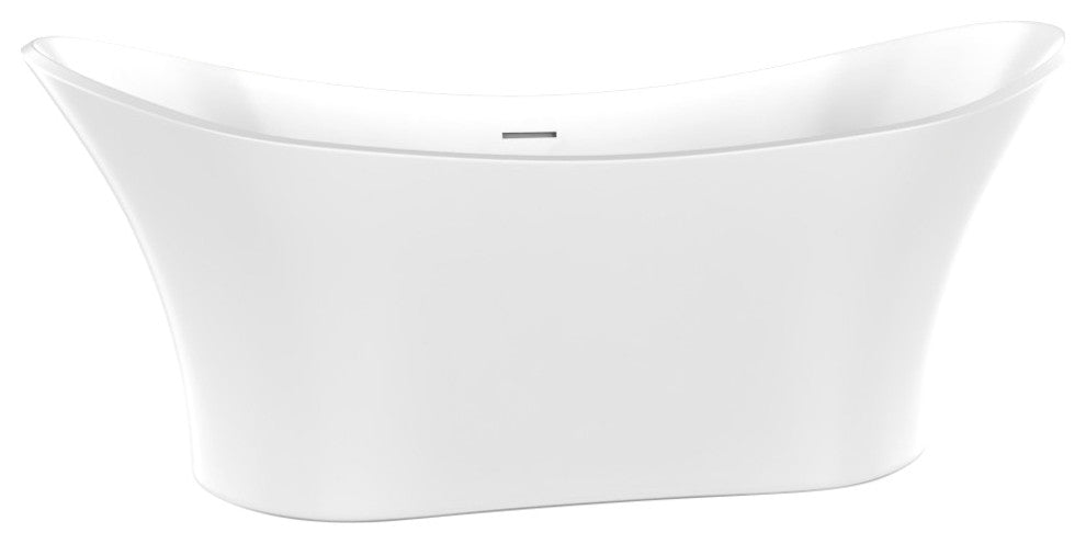 CastelloUSA Ocean Solid Surface Freestanding Tub, White