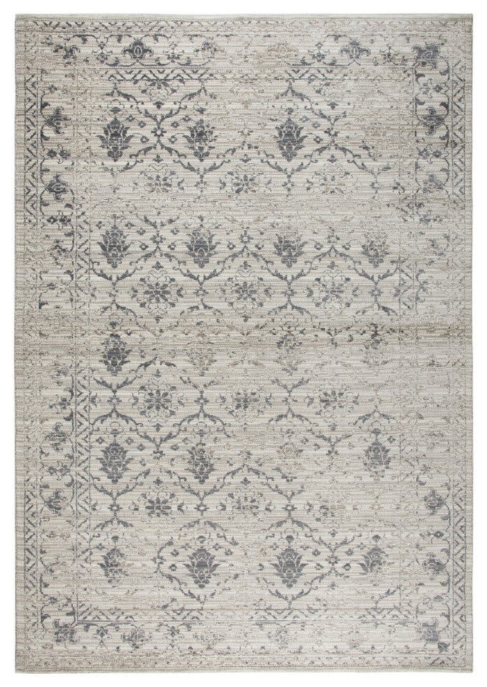 Panache PN6985 Natural Medallion Floral Area Rug, Rectangular 9'10"x12'6"