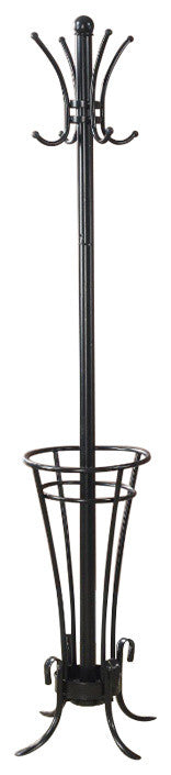 Iron Tube Metal Coat Rack, Black