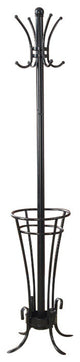 Iron Tube Metal Coat Rack, Black
