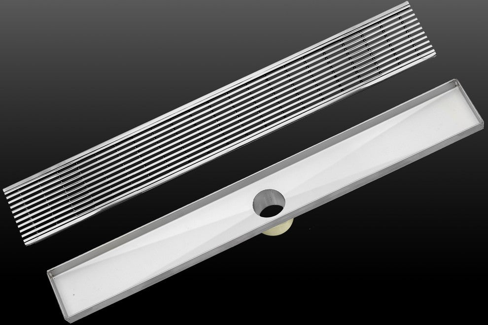 LUXE Wedgewire Polished Linear Drain, 48"