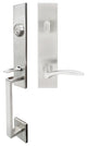 Crest Lever, Tubular Entry Handleset, Right Hand Reverse, Satin Stainless Steel