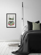 "Tropic Paradise Swimsuit" Framed Painting Print, 20"x30"