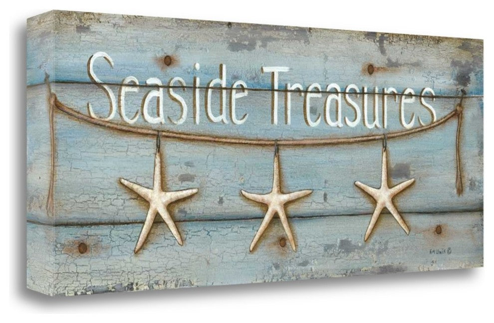 "Seaside Treasures" By Kim Lewis, Giclee Print on Gallery Wrap Canvas