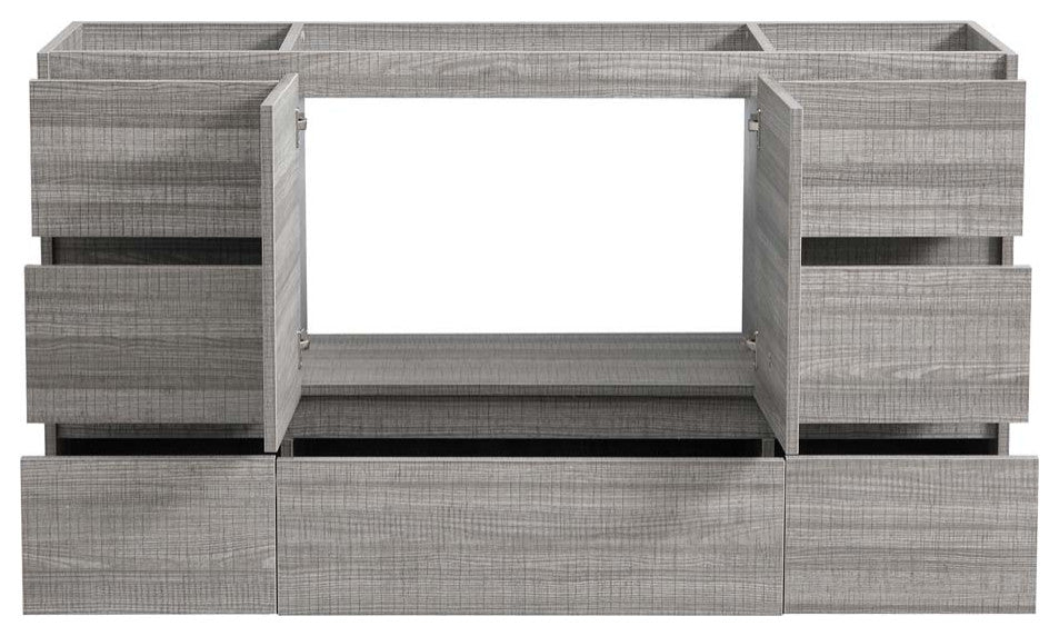 Fresca Lazzaro 60" Gloss Ash Gray Single Sink Cabinet