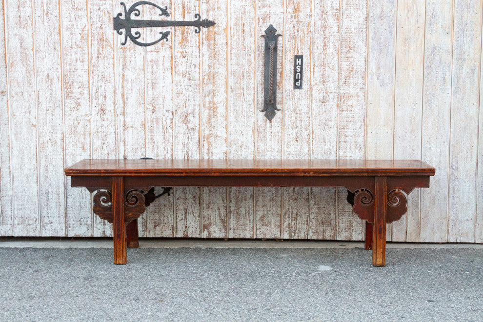 Charming Chinese Elm Ming Style Bench