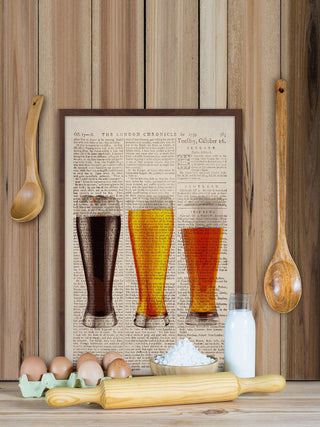 "Lager Styles" Framed Painting Print, 12"x18"