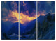 "Mountains Peaks of Caucasus Hills" Metal Wall Art, 3 Panels, 36"x28"