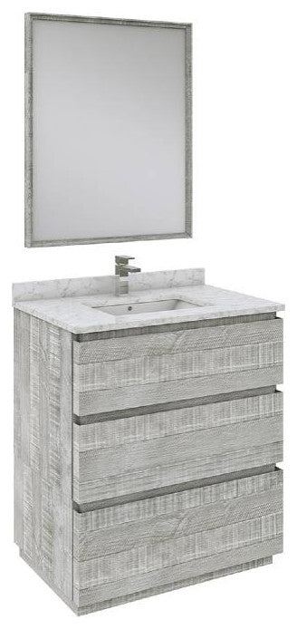 Fresca Formosa Modern 30" Ash Single Sink Vanity Set, Faucet Fft9151ch