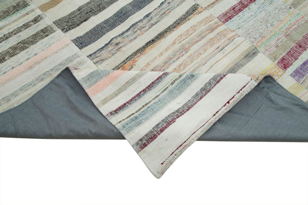Rug N Carpet - Handmade Turkish 9' 4'' x 13' 5'' Unique Patchwork Kilim Rug