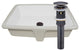 NP-U193911 ShallowRectangular Undermount Porcelain Sink w/ OverflowDrain Options, Oil Rubbed Bronze