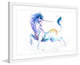 "Leaping Unicorn" Framed Painting Print, 18"x12"