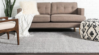 Unique Loom Light Gray Studio Solid Shag 5' 0 x 8' 0 Area Rug