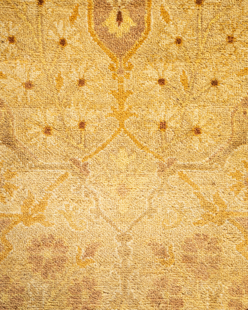 Ottoman, One-of-a-Kind Hand-Knotted Area Rug Beige, 2' 6" x 14' 4"