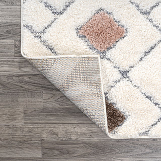 Astrid Retro Trellis High-Low Multi/Cream 3'x5' Area Rug