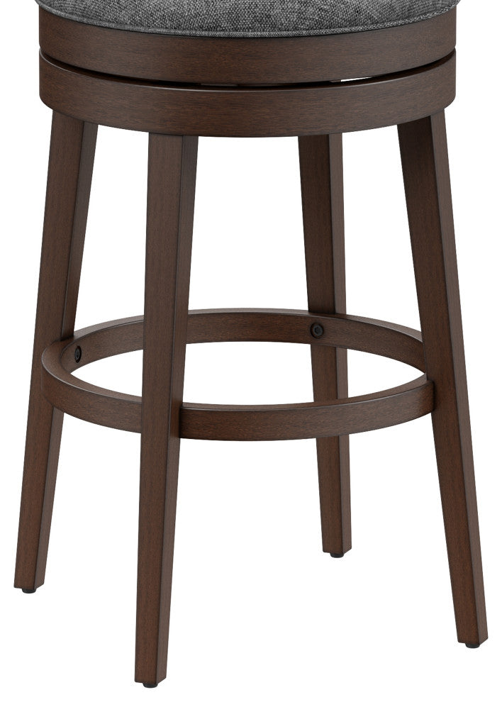 Hillsdale Edenwood Wood Bar Height Swivel Stool with Tufted Back
