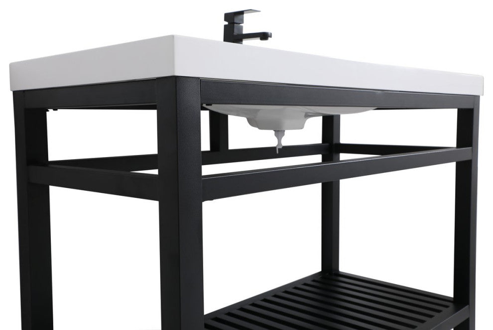 Home Living 22" Modern Black-Light Bathroom Vanity