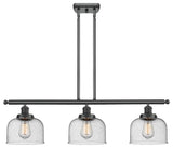 Large Bell 3-Light Island-Light, Matte Black, Seedy