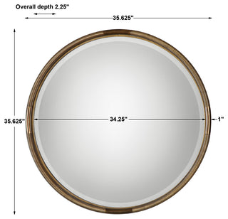 Uttermost Finnick Iron Coil Round Mirror