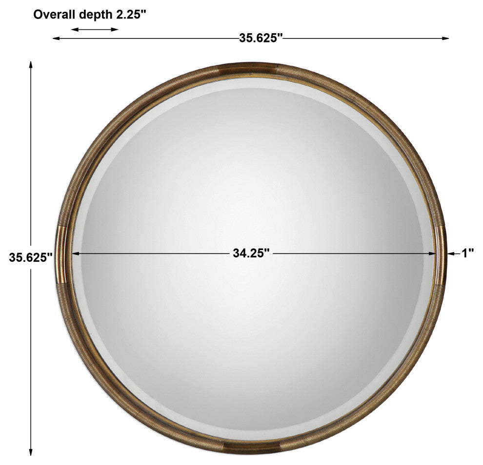 Uttermost Finnick Iron Coil Round Mirror