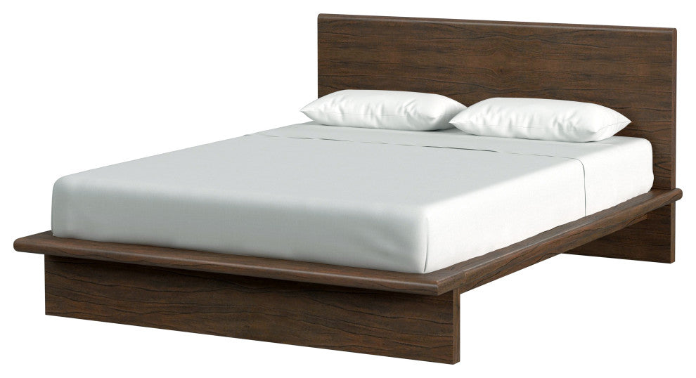 Halmstad Wood Panel Bed, Walnut, Queen