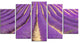 Beautiful Pattern of Blooming Lavender, Flower Canvas Print, 60"x32", 5 Panels
