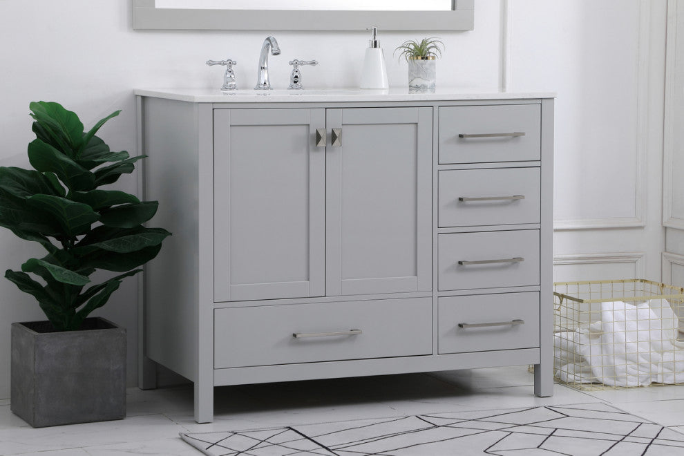 Isabel Grey 42" Single Sink Bathroom Vanity