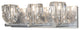 Gatsby 3-Light Bath Sconce, Sterling Finish, Crystal Accents