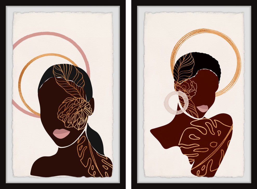 Real Beauties Diptych, 2-Piece Set, 8x12 Panels