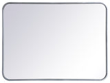 Elegant Decor MR802432S Soft Corner Metal Rectangular Mirror, 24"x32"