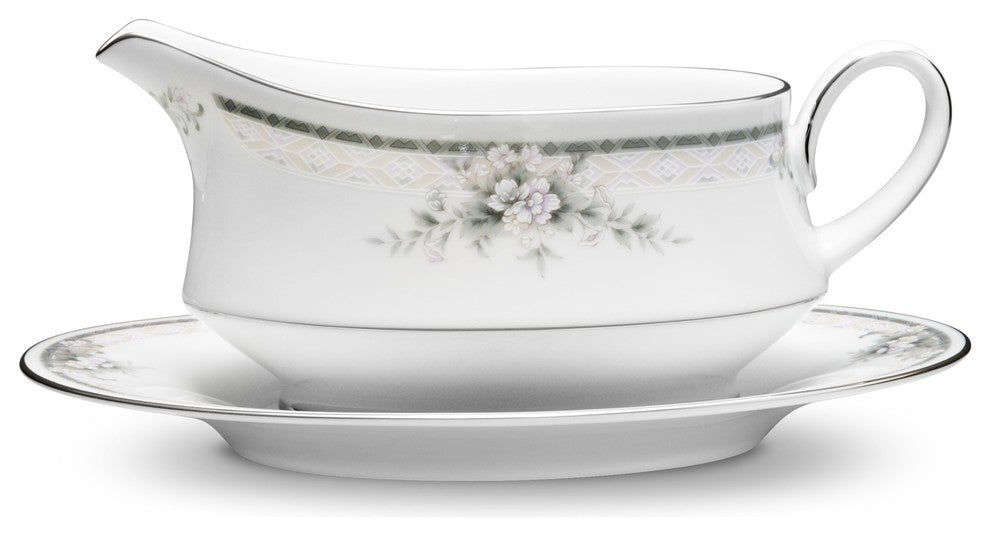 Noritake Sweet Leilani Gravyboat and Stand