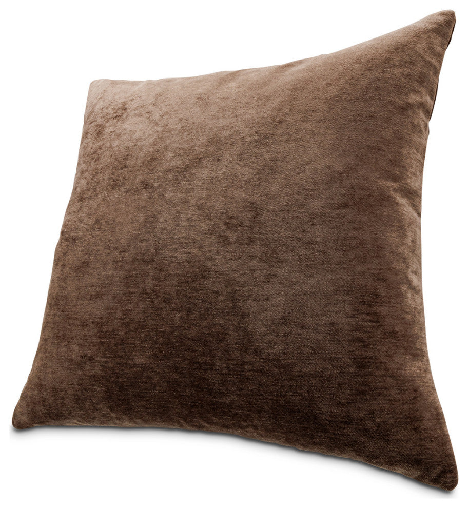The Smith 20" Square Chenille Pillow, Set of 2, Chocolate