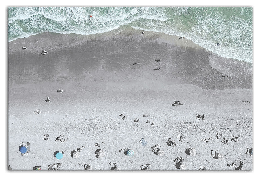 Aerial Beach Photo 12x18 Canvas Wall Art