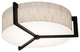Apex 12'' Flush Mount, Espresso, Jute Shade