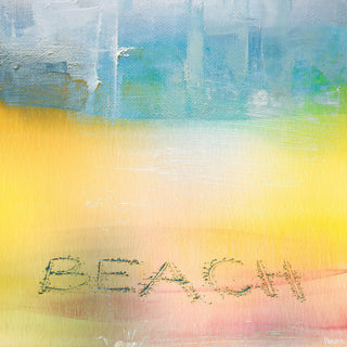 "Beach Writing" Painting Print on Wrapped Canvas, 24"x24"