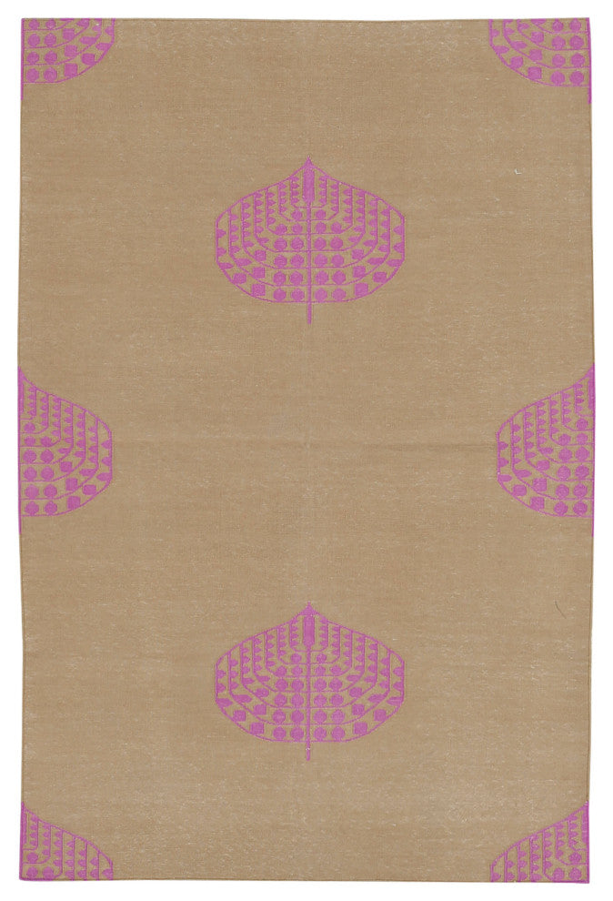Rug N Carpet - Handmade Wool 5' 6'' x 3' 7'' Geometric Dhurrie Kilim Rug