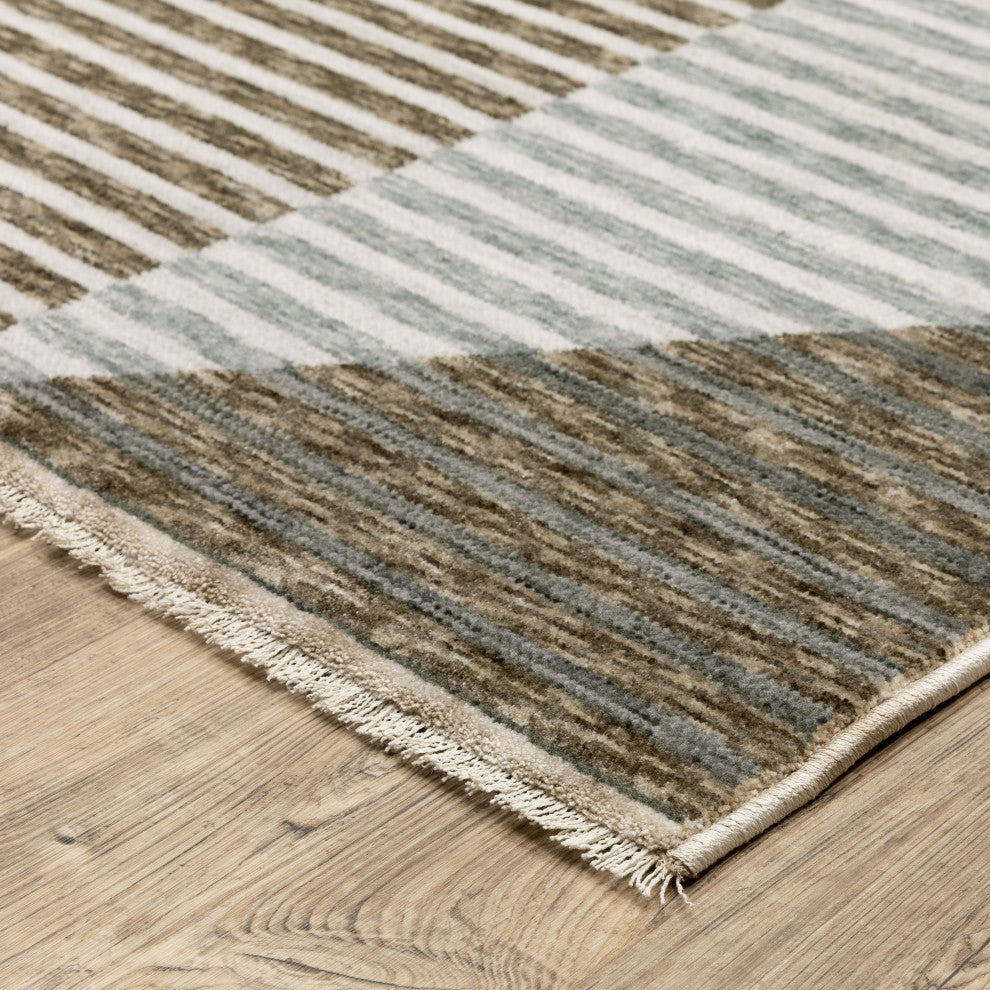 Oriental Weavers Echo ECH04 Geometric Rug, Beige, 5'3"x7'6"