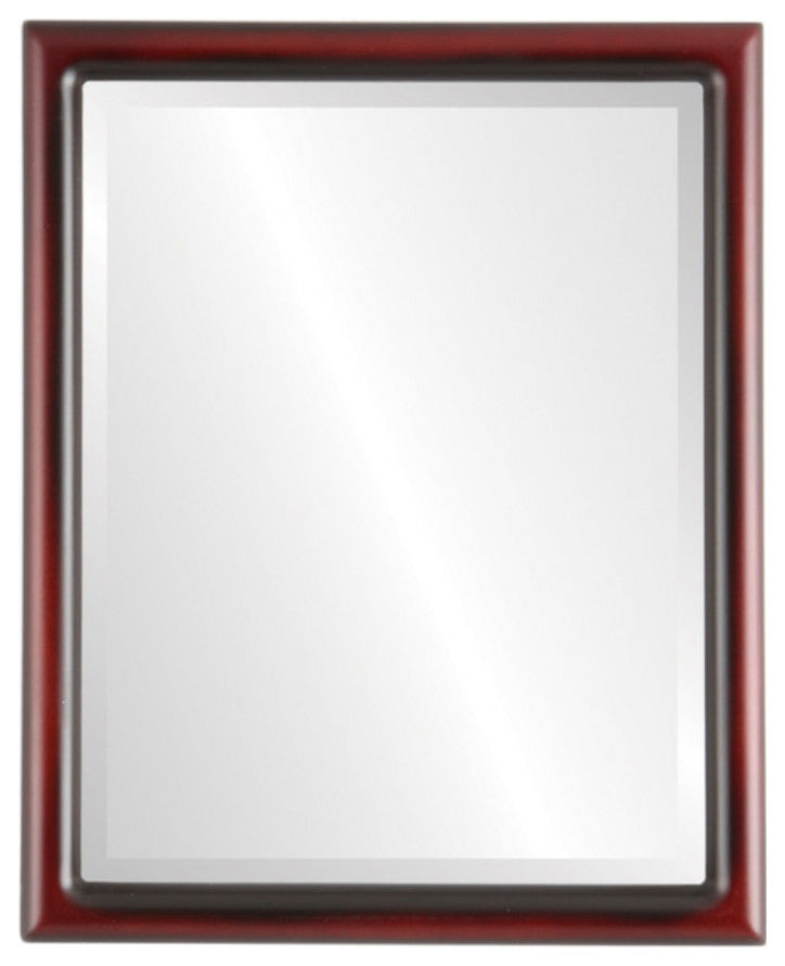 Pasadena Framed Rectangle Mirror, Rosewood, 13"x17"