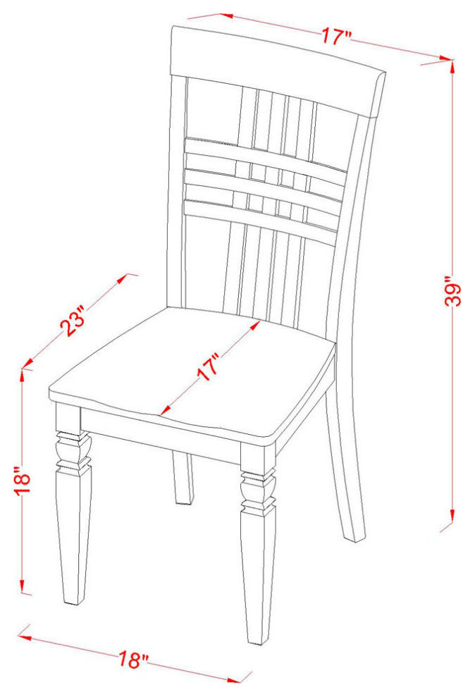 5 Pc Set With A Round Dinette Table And 4 Wood Dinette Chairs, Linen White