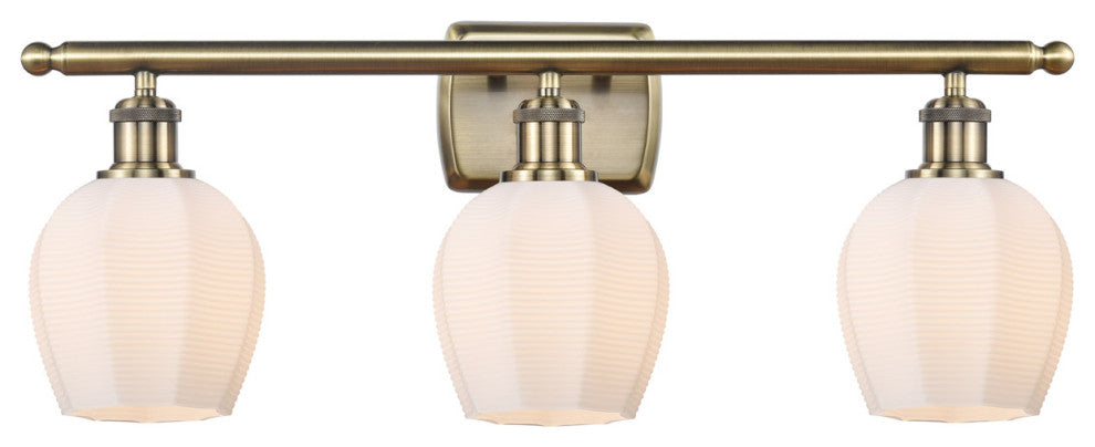 Innovations 516-3W-AB-G461-6-LED 3 Light Bath Vanity Light, Antique Brass